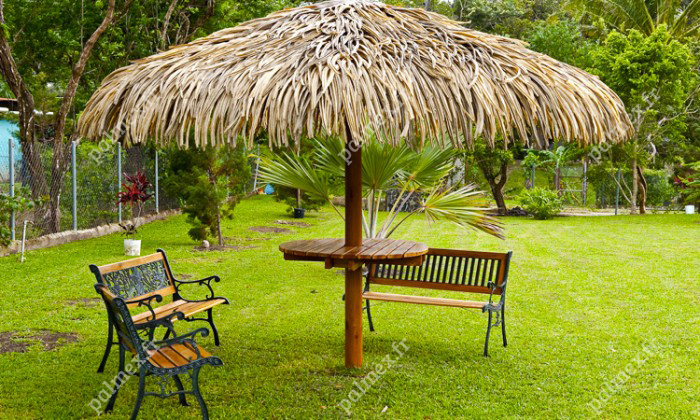 parasol paillotte jardin Villa